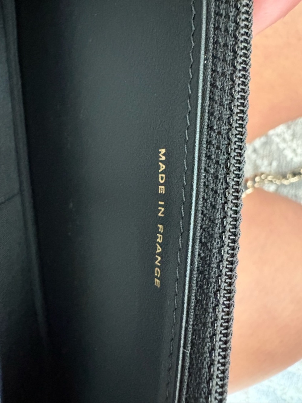 CHANEL Black Quilted Leather Crossbody with Gold-Tone Chain - Picture 8 of 10